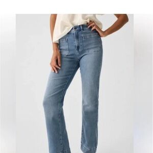 Faherty Light Blue Flare & Wide Leg Jeans